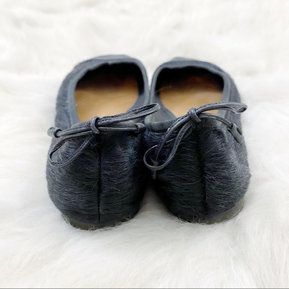 Rag & Bone Black Calf Hair Ballet Flats - Picture 4 of 9